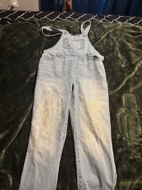 Place Light Blue Denim Overalls with Adjustable Straps